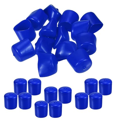 PATIKIL Gummi Endkappen Runde Gummikappen 32mm ID, 25 Stück Kunststoffkappen PVC Vinyl Verschlusskappe Schraubengewinde Schutzkappen für Schrauben Metallrohre Stangen Bolzen, Blau PATIKIL Gummi Endkappen Runde Gummikappen 32mm ID, 25 Stück Kunststoffkappen PVC Vinyl Verschlusskappe Schraubengewinde Schutzkappen für Schrauben Metallrohre Stangen Bolzen, Blau von PATIKIL