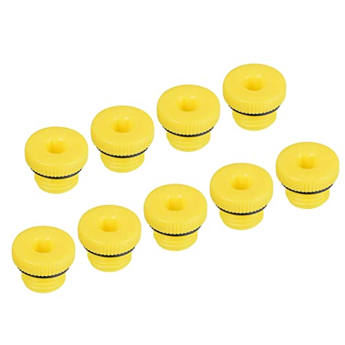 PATIKIL Halten Stopfen M14x1.5 9 Pack PP Plastik Stecker Gewinde Sechskant Steckdose Dichtung Schraube Endkappe Gelb von PATIKIL