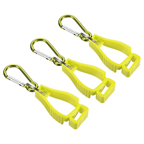 PATIKIL Handschuhhalter, 3 Stück Handschuhe Grabber Clips verhindern Verlieren Haken Halter Aufhänger für Brillenhelme, Gelb von PATIKIL