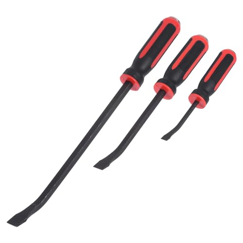 PATIKIL Heber Stangen Set Schwerer Stahl Streik Kappe Handgriff mit Gewinkelter Spitze 3 Pack - 8"/12"/18" Dicker Mechaniker Handgriff Werkzeuge für Stemmen Kratzer Heben Zug von PATIKIL