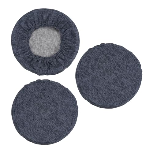 PATIKIL Hocker Bezüge Rund 3 Pack Elastische Barhocker Abdeckung Waschbares Sitzkissen für Durchmesser 12"-14" Stuhl Dunkel Grau von PATIKIL