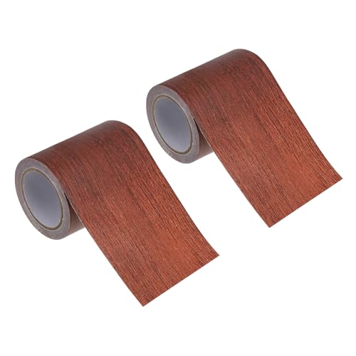 PATIKIL Klebeband Holzoptik Sockelleiste Selbstklebend Holzmaserung Reparaturband 57mm x 4,57 M, 2 Stück für Tür Tisch Schränke Schreibtisch, helle Weinmahagoni PATIKIL Klebeband Holzoptik Sockelleiste Selbstklebend Holzmaserung Reparaturband 57mm x 4,57 M, 2 Stück für Tür Tisch Schränke Schreibtisch, helle Weinmahagoni von PATIKIL