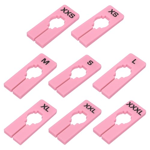 PATIKIL Kleider-Teiler zum Aufhängen von Kleidung, 40er Pack 8 Größen Rechteckige vorgeschriebene Kleiderständer-Teiler Größenmarkierung Etikettierung Sortierer für Schrank, Pink von PATIKIL
