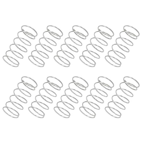 PATIKIL Kompressionfeder, 0,6 mm Drahtdurchmesser x 10 mm Außendurchmesser x 20 mm Länge, 10 Stück 304 Edelstahl Mechanische Verlängerung Kleine Federn Stiftfedern Sortiment Kit PATIKIL Kompressionfeder, 0,6 mm Drahtdurchmesser x 10 mm Außendurchmesser x 20 mm Länge, 10 Stück 304 Edelstahl Mechanische Verlängerung Kleine Federn Stiftfedern Sortiment Kit von PATIKIL