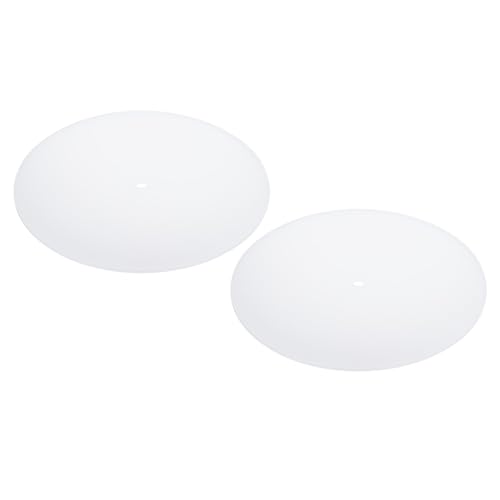 PATIKIL Lampenschirm Diffusor 2Stk 11" Durchmesser mit 3/8" Mittelloch Rund Diffusor für Trommel Lampenschirme Pendelleuchten Passt 11.5-13" Öffnungen Mattiert Weiß von PATIKIL