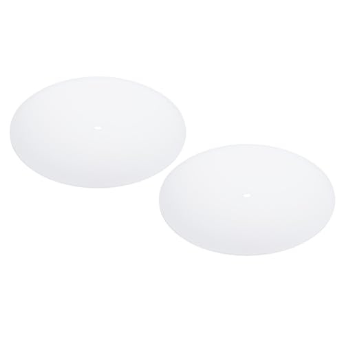 PATIKIL Lampenschirm Diffusor 2Stk 14.5" Durchmesser mit 3/8" Mittelloch Rund Diffusor für Trommel Lampenschirme Pendelleuchten Passt 15-17" Öffnungen Mattiert Weiß von PATIKIL