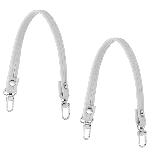 PATIKIL Lederhandtaschengriffriemen, 2 Stück 10 Zoll Lederhandtaschenriemen Ersatz DIY Damen Clutch Tasche Handtasche Top Griffriemen Reparaturzubehör Silber PATIKIL Lederhandtaschengriffriemen, 2 Stück 10 Zoll Lederhandtaschenriemen Ersatz DIY Damen Clutch Tasche Handtasche Top Griffriemen Reparaturzubehör Silber von PATIKIL