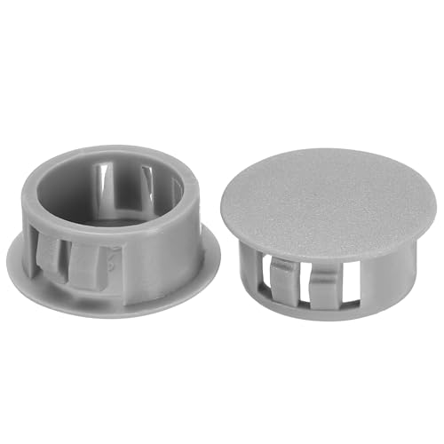 PATIKIL Lochstopfen Kunststoff, 50 Stück 20mm(13/16") Abdeckkappen für Bohrlöcher Schraubenloch Abdeckung Snap-Typ Runde Lochabdeckung für runde Löcher Schrankmöbel Küche, Grau von PATIKIL