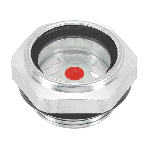 PATIKIL Ölschauglas für Luftkompressor M26x1,5 Außengewinde Aluminium Legierung Kompressor Ersatzteile Öl Flüssigkeits Standanzeige Luftkompressor Schauglas Teile mit O Ring von PATIKIL