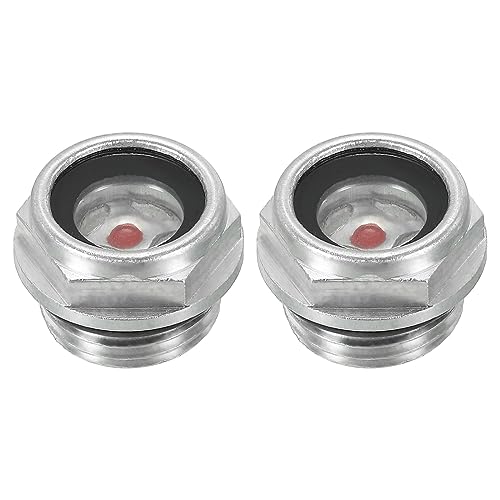 PATIKIL Luftkompressor Ölsichtung Glas 2 Packung M18*1.5 Außengewinde Aluminium Legierung Öl Flüssigkeit Niveau Spurweite Luftkompressor Teile mit O-ring PATIKIL Luftkompressor Ölsichtung Glas 2 Packung M18*1.5 Außengewinde Aluminium Legierung Öl Flüssigkeit Niveau Spurweite Luftkompressor Teile mit O-ring von PATIKIL