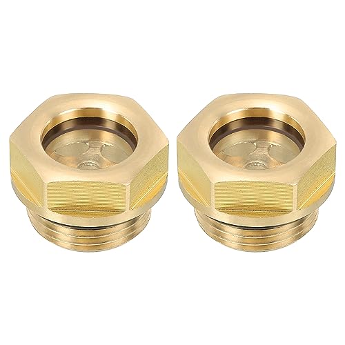 PATIKIL Luftkompressor Ölsichtung Glas 2 Packung M20*1.5 Außengewinde Messing Öl Flüssigkeit Niveau Spurweite Luftkompressor Teile mit O-ring PATIKIL Luftkompressor Ölsichtung Glas 2 Packung M20*1.5 Außengewinde Messing Öl Flüssigkeit Niveau Spurweite Luftkompressor Teile mit O-ring von PATIKIL