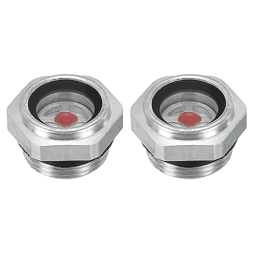 PATIKIL Luftkompressor Ölsichtung Glas 2 Packung M22*1.5 Außengewinde Aluminium Legierung Öl Flüssigkeit Niveau Spurweite Luftkompressor Teile mit O-ring PATIKIL Luftkompressor Ölsichtung Glas 2 Packung M22*1.5 Außengewinde Aluminium Legierung Öl Flüssigkeit Niveau Spurweite Luftkompressor Teile mit O-ring von PATIKIL