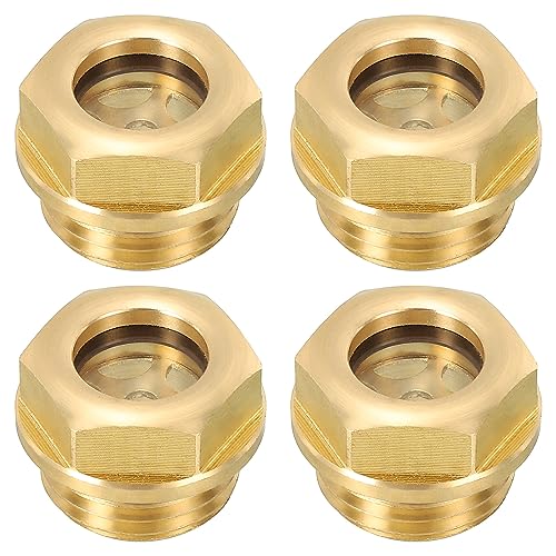 PATIKIL Luftkompressor Ölsichtung Glas 4 Packung G 1/2" Außengewinde Messing Öl Flüssigkeit Niveau Spurweite Luftkompressor Teile mit O-ring PATIKIL Luftkompressor Ölsichtung Glas 4 Packung G 1/2" Außengewinde Messing Öl Flüssigkeit Niveau Spurweite Luftkompressor Teile mit O-ring von PATIKIL