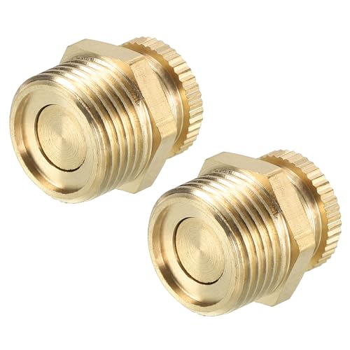 PATIKIL Luftkompressor-Tank-Ablassventil, 2er-Pack G 3/8" Messing-Luftkompressor-Ablassventil Ersatzteil von PATIKIL