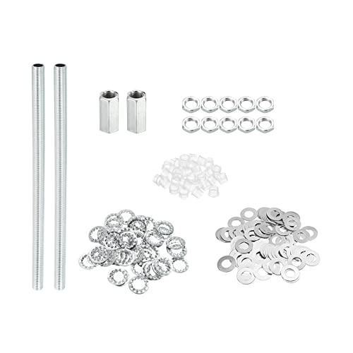PATIKIL M10 Gewinde 7.87" Lampe Leitung Kit mit Schloss Muttern Unterlegscheiben Verschlüsse Sortiment Hardware für Kronleuchter Deckenlicht DIY Verzinkung von PATIKIL