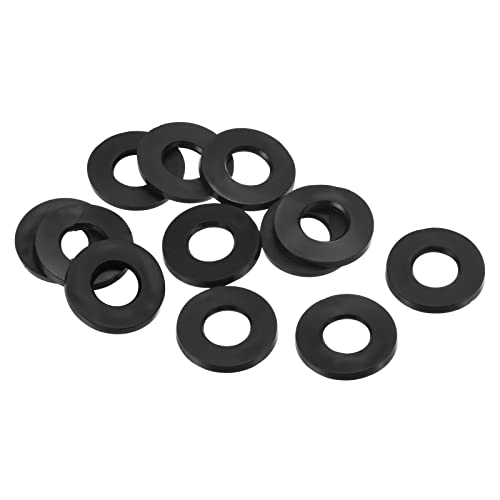 PATIKIL M10 Gummi Flach Unterlegscheibe 12 Pack 10mm ID 20mm AD Abdichtung Abstandshalter Dichtring für Wasserhahn Rohrleitung Wasser Schlauch Befestigung Bolzen Schwarz von PATIKIL