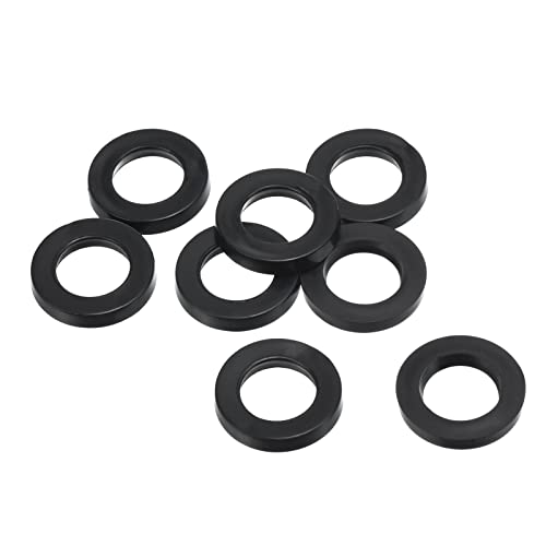 PATIKIL M10 Gummi Flach Unterlegscheibe 8 Pack 10mm ID 16mm AD Abdichtung Abstandshalter Dichtring für Wasserhahn Rohrleitung Wasser Schlauch Befestigung Bolzen Schwarz von PATIKIL