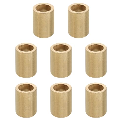 PATIKIL M10 Messing Abstandshalter 8 Stück Rund Distanzhülsen 10mm ID x 14mm OD x 20mm L Ohne Gewinde Unterlegscheiben für 3/8 Zoll oder M10 Schraube Rundestangen Montage Mainboard von PATIKIL
