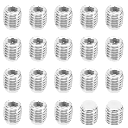 PATIKIL M10x10mm Nylon Spitze Grubenschraube 20 Pack Metrische Sechskant Buchse Kopf Kugelkopf Rutschfest Set Schrauben Innere Sechskant Antrieb Hardware 304 Edelstahl von PATIKIL