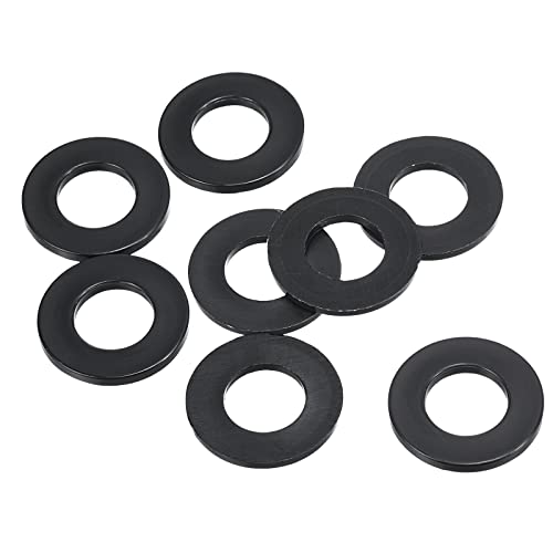 PATIKIL M12 Nylon Flache Unterlegscheiben 8 Pack 12mm ID 24mm AD Dichtungsringe Beilagscheiben Dichtring für Wasserhahn Rohrleitung Wasser Schlauch Befestigung Bolzen Schwarz von PATIKIL