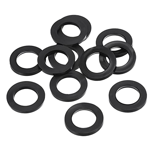 PATIKIL M15 Gummi Flach Unterlegscheibe 12 Pack 15mm ID 23mm AD Abdichtung Abstandshalter Dichtring für Wasserhahn Rohrleitung Wasser Schlauch Befestigung Bolzen Schwarz von PATIKIL