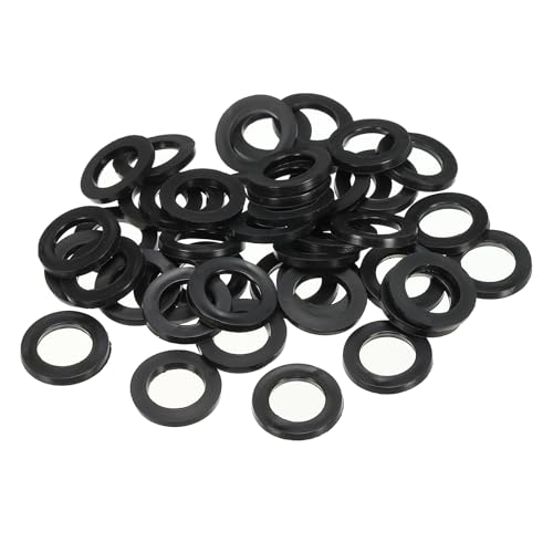 PATIKIL M15 Gummi Flach Unterlegscheibe 120 Pack 15mm ID 23mm AD 2.5mm Dick Dichtring Abstandshalter für Wasserhahn Rohr Wasserschlauch Schraube Bolzen Schwarz von PATIKIL