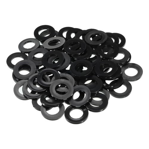 PATIKIL M16 Nylon Flach Unterlegscheibe 150 Packung 16mm ID 30mm AD 3mm Dick Versiegeln Abstandshalter Dichtring für Wasserhahn Rohre Wasser Schlauch Befestiger Bolzen Schwarz von PATIKIL