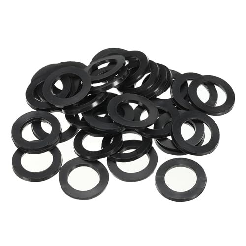 PATIKIL M20 Gummi Flach Unterlegscheibe 60 Pack 20mm ID 30mm AD 2.5mm Dick Dichtring Abstandshalter für Wasserhahn Rohr Wasserschlauch Schraube Bolzen Schwarz von PATIKIL