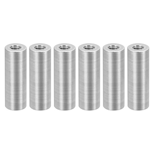 PATIKIL M3 Abstandshalter 6 Stück Aluminiumlegierung Distanzhülsen 3mm ID x 6mm OD x 20mm L Rund Gewindeabstandshalter Schraubenabstandshülsen für RC Auto Drohnen Mainboard Silber von PATIKIL