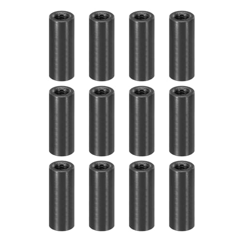 PATIKIL 12 Stk M3 Distanzhülsen Aluminium Abstandshalter 3mm ID x 5mm OD x 15mm L Unterlegscheiben Rund Gewindeabstandshülsen für Schrauben Bolzen für PCB Mainboard RC Auto Drohnen Schwarz von PATIKIL