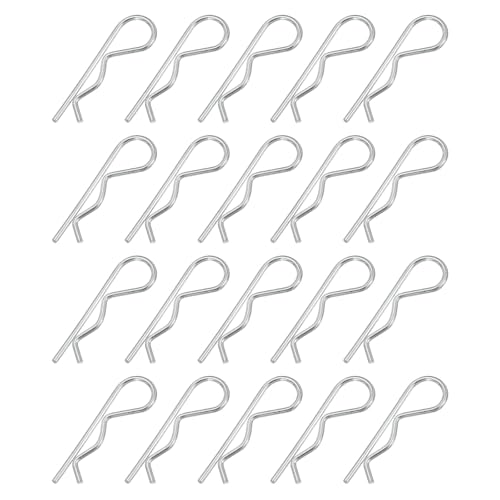 PATIKIL M3 x 75 mm Splintbolzen-Sortiment-Set, 20 Stück Heavy Duty R-Clips Hardware Pin Kohlenstoffstahl-Feder-Schnellverschlüsse Anhängersperre Rasenmäher LKW, Silber PATIKIL M3 x 75 mm Splintbolzen-Sortiment-Set, 20 Stück Heavy Duty R-Clips Hardware Pin Kohlenstoffstahl-Feder-Schnellverschlüsse Anhängersperre Rasenmäher LKW, Silber von PATIKIL