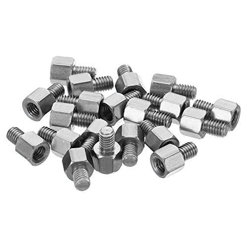 PATIKIL M3x4mm+4mm 20Pack Stecker-Buchse Sechskant Abstandshalter Edelstahl PCB Abstandshalter Schrauben für Hauptplatinen Computer Gehäuse Leiterplatten Elektronik von PATIKIL