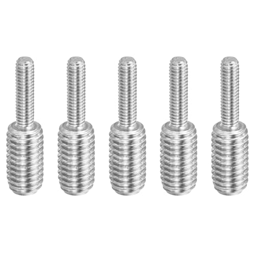 PATIKIL M4 x 0.7 auf M8 x 1.25 Doppeltendgewindebolzen, 5 Stück 304 Edelstahl Stangenbolzen Gewinde Reduzieradapter für Möbelbeschläge, 30mm lang von PATIKIL