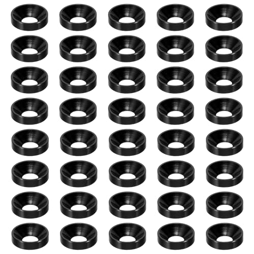 PATIKIL M4 Kegelbecher Senkscheiben, 40 Stück Lochdurchmesser 4.1mm/0.16" Aluminium-Dichtungen Becherscheiben Dichtung für Mechanische Zubehörteile DIY-Modelle, Schwarz PATIKIL M4 Kegelbecher Senkscheiben, 40 Stück Lochdurchmesser 4.1mm/0.16" Aluminium-Dichtungen Becherscheiben Dichtung für Mechanische Zubehörteile DIY-Modelle, Schwarz von PATIKIL