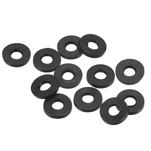 PATIKIL M4 Gummi Flach Unterlegscheibe 12 Pack 4mm ID 9mm AD Abdichtung Abstandshalter Dichtring für Wasserhahn Rohrleitung Wasser Schlauch Befestigung Bolzen Schwarz von PATIKIL