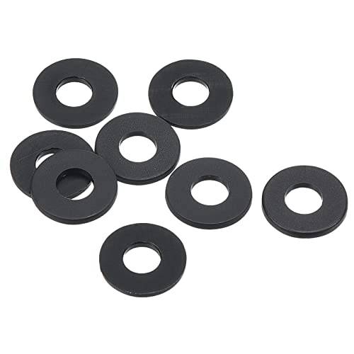 PATIKIL M4 Nylon Flach Unterlegscheibe 8 Pack 4mm ID 10mm AD Abdichtung Abstandshalter Dichtring für Wasserhahn Rohrleitung Wasser Schlauch Befestigung Bolzen Schwarz von PATIKIL