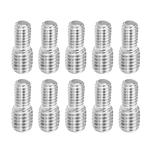 PATIKIL M4x0.7 zu M5x0.8 Doppel Ende Gewindebolzen Schraube Bolzen 10 Packung 304 Edelstahl Stab Bolzen Gewinde Reduzierer Adapter für Möbel Hardware 12mm Lang von PATIKIL