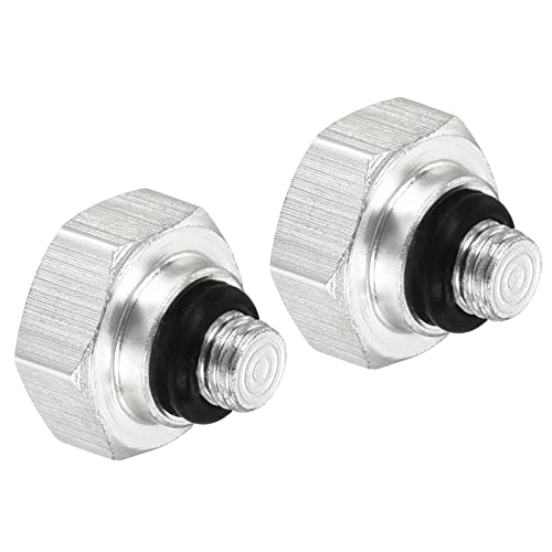 PATIKIL M5*0.8 Sechskantkopf Leitung Stecker 2Pack Mutter Kappe Buchse Adapter Silber von PATIKIL