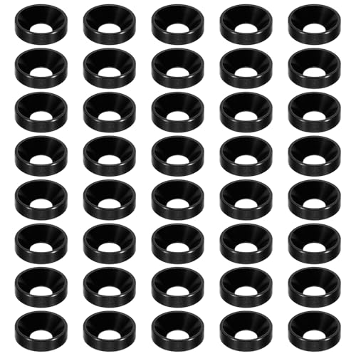 PATIKIL M5 Kegelbecher Senkscheiben, 40 Stück Lochdurchmesser 5.1mm/0.2" Aluminium-Dichtungen Becherscheiben Dichtung für Mechanische Zubehörteile DIY-Modelle, Schwarz PATIKIL M5 Kegelbecher Senkscheiben, 40 Stück Lochdurchmesser 5.1mm/0.2" Aluminium-Dichtungen Becherscheiben Dichtung für Mechanische Zubehörteile DIY-Modelle, Schwarz von PATIKIL