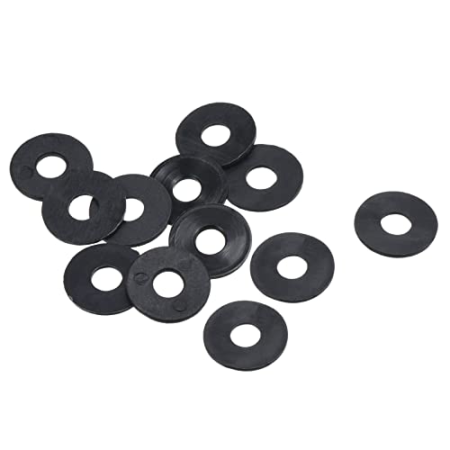 PATIKIL M5 Nylon Flach Unterlegscheibe 12 Pack 5mm ID 15mm AD Abdichtung Abstandshalter Dichtring für Wasserhahn Rohrleitung Wasser Schlauch Befestigung Bolzen Schwarz von PATIKIL