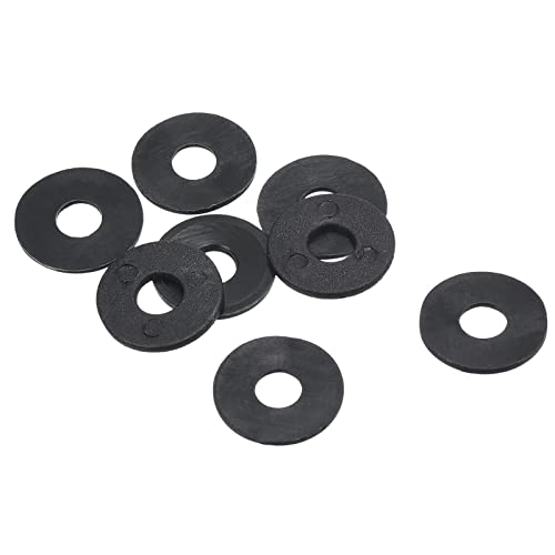 PATIKIL M5 Nylon Flach Unterlegscheibe 8 Pack 5mm ID 15mm AD Abdichtung Abstandshalter Dichtring für Wasserhahn Rohrleitung Wasser Schlauch Befestigung Bolzen Schwarz von PATIKIL