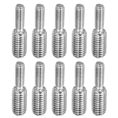 PATIKIL M5x0.8 zu M8x1.25 Doppel Ende Gewindebolzen Schraube Bolzen 10 Packung 304 Edelstahl Stab Bolzen Gewinde Reduzierer Adapter für Möbel Hardware 30mm Lang von PATIKIL