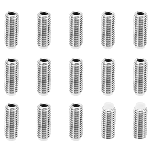 PATIKIL M5x12mm Nylon Spitze Grubenschraube 15 Pack Metrische Sechskant Buchse Kopf Kugelkopf Rutschfest Set Schrauben Innere Sechskant Antrieb Hardware 304 Edelstahl von PATIKIL