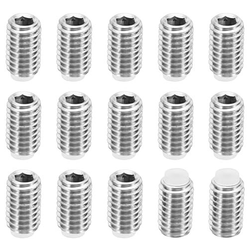 PATIKIL M5x8mm Nylon Spitze Grubenschraube 15 Pack Metrische Sechskant Buchse Kopf Kugelkopf Rutschfest Set Schrauben Innere Sechskant Antrieb Hardware 304 Edelstahl von PATIKIL