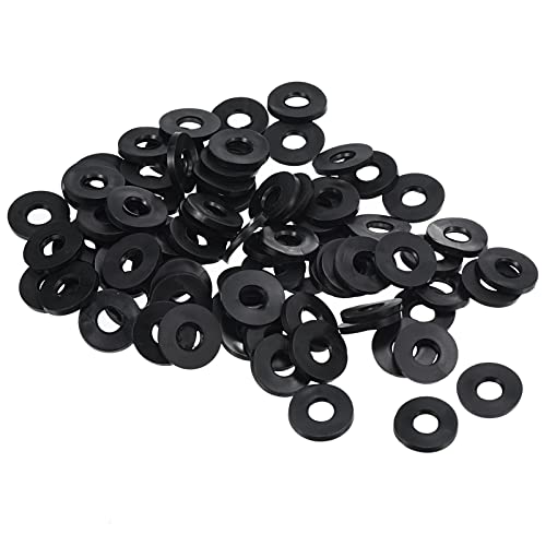 PATIKIL M6 Gummi Flach Unterlegscheibe 100 Pack 5mm ID 13mm AD Abdichtung Abstandshalter Dichtring für Wasserhahn Rohrleitung Wasser Schlauch Befestigung Bolzen Schwarz von PATIKIL