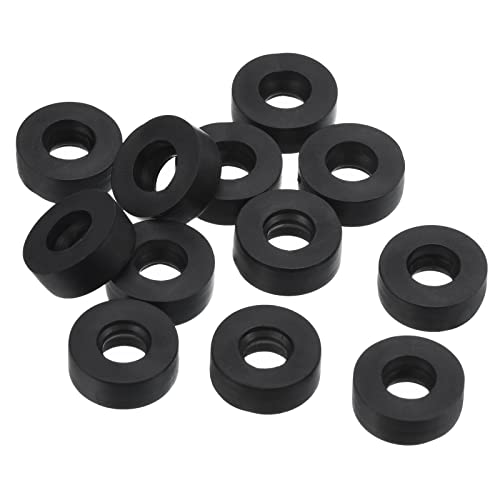 PATIKIL M6 Gummi Flach Unterlegscheibe 12 Pack 5mm ID 12mm AD Abdichtung Abstandshalter Dichtring für Wasserhahn Rohrleitung Wasser Schlauch Befestigung Bolzen Schwarz von PATIKIL