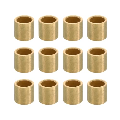 PATIKIL M6 Messing Abstandshalter, 12 Stück Metallabstandshalter Messing 6mm ID x 8mm OD x 8mm L Messing Abstandshalter Schraubendistanzhalter für 1/4-Zoll oder M6 Schraubenbolzen von PATIKIL