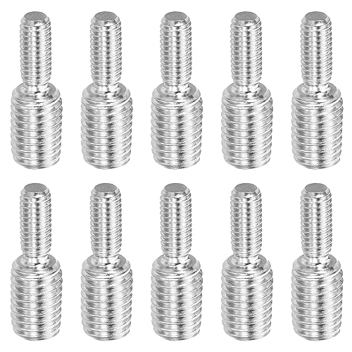 PATIKIL M6x1 zu M10x1.5 Doppel Ende Gewindebolzen Schraube Bolzen 10 Packung 304 Edelstahl Stab Bolzen Gewinde Reduzierer Adapter für Möbel Hardware 30mm Lang von PATIKIL