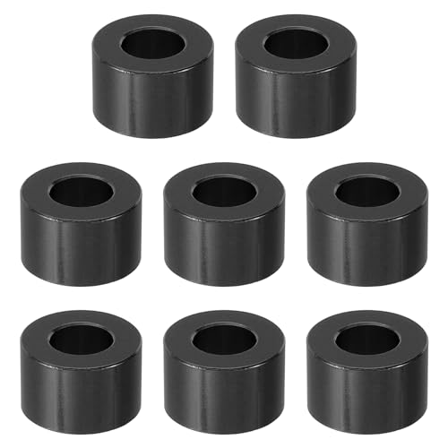PATIKIL M8 Aluminium Abstandshalter 8 Stück Metalldistanzhülsen Rund Unterlegscheiben 8,2 mm ID x 16 mm OD x 10 mm L Schrauben Dichtungsring für Reparatur Hydraulik Gewindestange Schwarz von PATIKIL