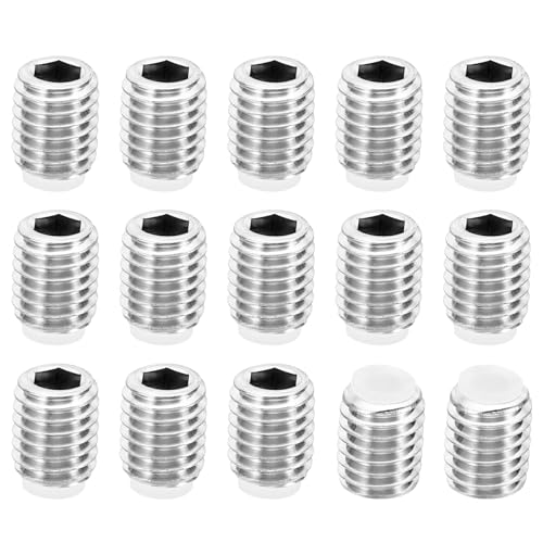 PATIKIL M8x10mm Nylon Spitze Grubenschraube 15 Pack Metrische Sechskant Buchse Kopf Kugelkopf Rutschfest Set Schrauben Innere Sechskant Antrieb Hardware 304 Edelstahl PATIKIL M8x10mm Nylon Spitze Grubenschraube 15 Pack Metrische Sechskant Buchse Kopf Kugelkopf Rutschfest Set Schrauben Innere Sechskant Antrieb Hardware 304 Edelstahl von PATIKIL